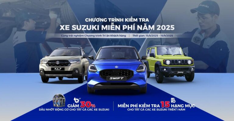 SUZUKI VINH TRIỂN KHAI CHƯƠNG TRÌNH KIỂM TRA XE Ô TÔ MIỄN PHÍ NĂM 2025